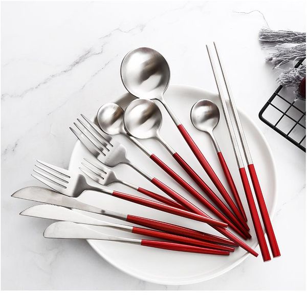 red silver cutlery set aristocratic party wedding home restaurant western tableware steak knife fork coffee spoon teas bbyyca
red silver cutlery set aristocratic party wedding home restaurant western tableware steak knife fork coffee spoon teas bbyyca