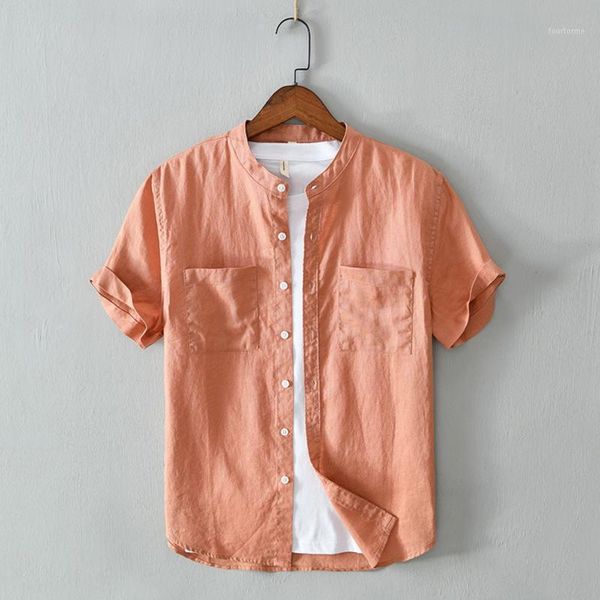 men's casual shirts 100% linen 2021 mens short sleeve stand-collar summer fashion male 1, White;black
men's casual shirts 100% linen 2021 mens short sleeve stand-collar summer fashion male 1, White;black