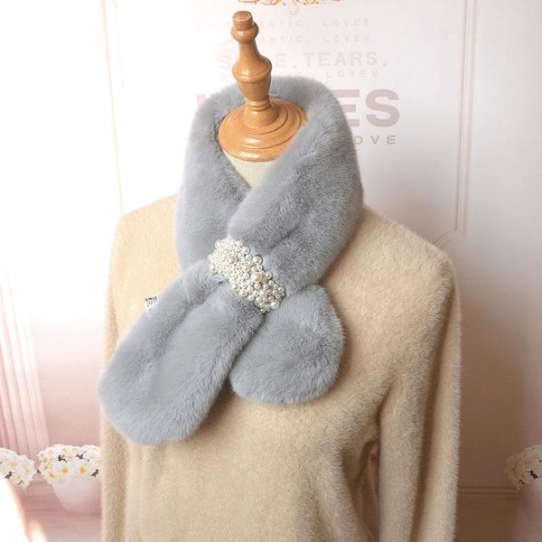 2020 new fashion winter scarf women thicken fluffy faux fur cross collar scarf solid soft with pearl elegant warm gift, Blue;gray
2020 new fashion winter scarf women thicken fluffy faux fur cross collar scarf solid soft with pearl elegant warm gift, Blue;gray