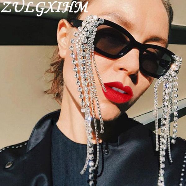 sunglasses vintage tassel rhinestones women 2021 luxulry brand steampunk sun glasses unique diamond eyeglasses oculos uv400, White;black
sunglasses vintage tassel rhinestones women 2021 luxulry brand steampunk sun glasses unique diamond eyeglasses oculos uv400, White;black