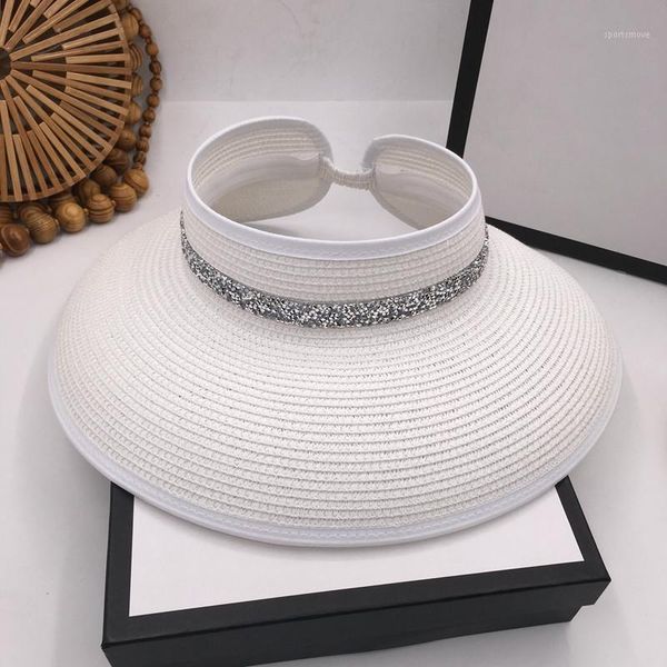 wide brim hats south korean cap female summer sunshade facial outing drill straw hat1, Blue;gray
wide brim hats south korean cap female summer sunshade facial outing drill straw hat1, Blue;gray