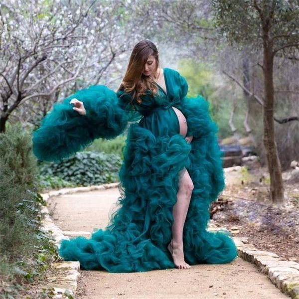 dark green maternity evening dresses illusion tiered ruffles pshoot babyshower bathrobe gowns kimono party birthday dress, Black;red
dark green maternity evening dresses illusion tiered ruffles pshoot babyshower bathrobe gowns kimono party birthday dress, Black;red