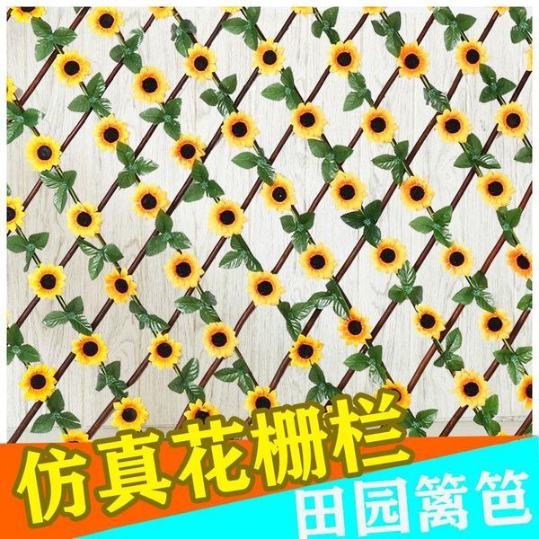 outdoor retractable wooden fence sunflower rose decoration fence courtyard wall imitated1
outdoor retractable wooden fence sunflower rose decoration fence courtyard wall imitated1