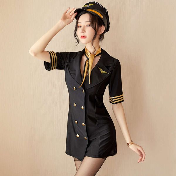 role women policewoman lingerie uniform play stewards game suit, Black;white
role women policewoman lingerie uniform play stewards game suit, Black;white