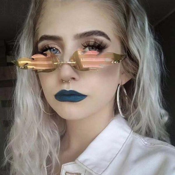 sunglasses fashion women men rimless wave sun glasses fire flame eyewear brand design mirror narrow, White;black
sunglasses fashion women men rimless wave sun glasses fire flame eyewear brand design mirror narrow, White;black