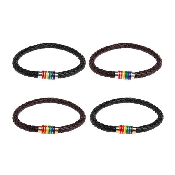charm bracelets leather braided lovers pride rainbow titanium magnetic gay les jewelry, Golden;silver
charm bracelets leather braided lovers pride rainbow titanium magnetic gay les jewelry, Golden;silver