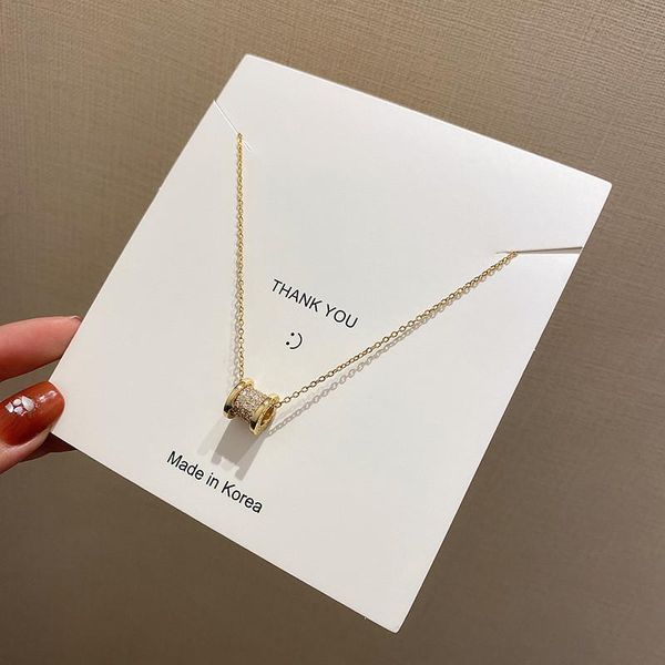 chokers inssiny korean jewelry titanium steel micro-inlaid zircon pendant necklace elegant female clavicle, Golden;silver
chokers inssiny korean jewelry titanium steel micro-inlaid zircon pendant necklace elegant female clavicle, Golden;silver