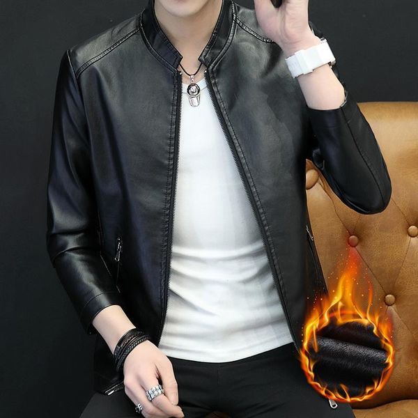 men's fur & faux plain color zipper slim pu leather jacket autumn fleece motorcycle jackets plus size men 5xl 4xl winter outwear, Black
men's fur & faux plain color zipper slim pu leather jacket autumn fleece motorcycle jackets plus size men 5xl 4xl winter outwear, Black