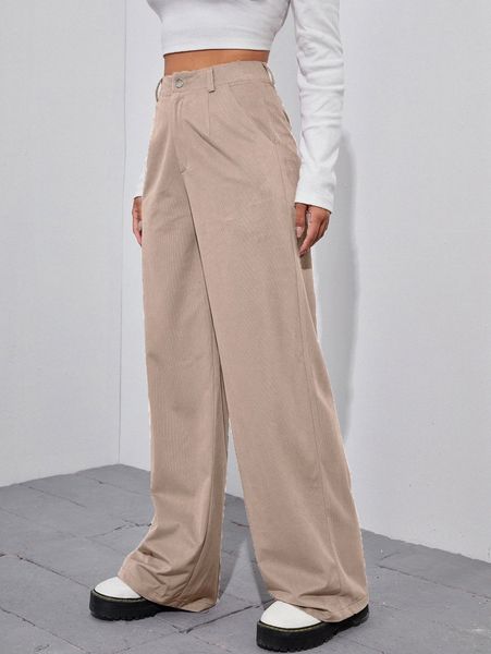 high waist pocket side pants b9sf#, Black;white