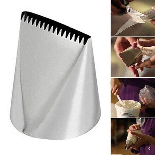 

extra large stainless steel nozzle icing piping nozzles cream cake decorating tools pastry tip fondant baking accessories q1218