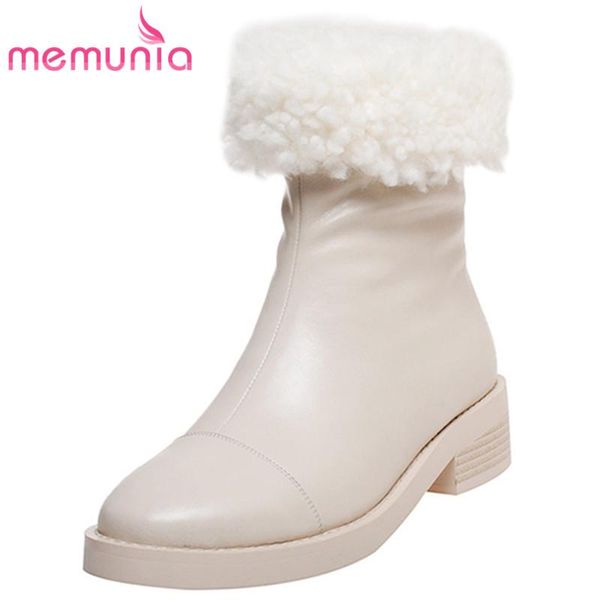 memunia 2021 big size 43 genuine leather wool boots women winter snow boots warm fashion low heels ankle female black
memunia 2021 big size 43 genuine leather wool boots women winter snow boots warm fashion low heels ankle female black