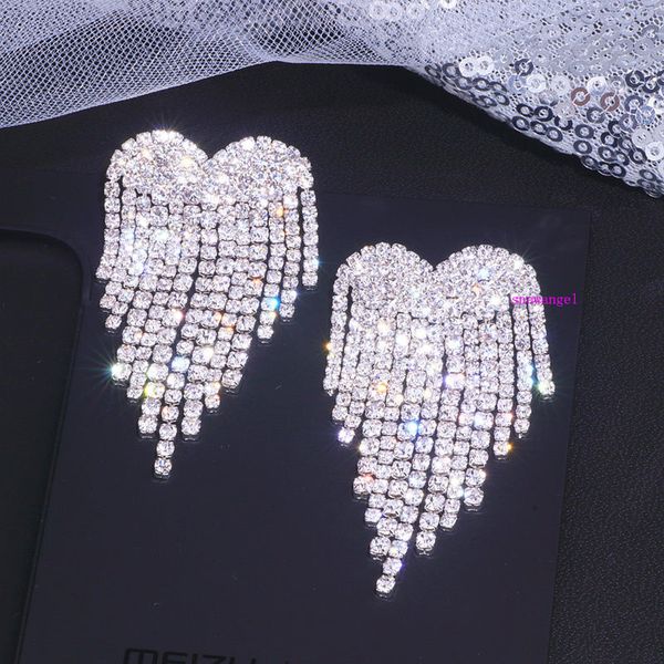 big brand super flash diamond love tassel earrings nightclub dinner accessories earrings anti allergy, Silver
big brand super flash diamond love tassel earrings nightclub dinner accessories earrings anti allergy, Silver