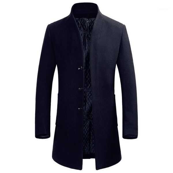 er ya er yun new wool blend coats men quality brand men's fashion business casual wool overcoat long section coat male1, Black
er ya er yun new wool blend coats men quality brand men's fashion business casual wool overcoat long section coat male1, Black