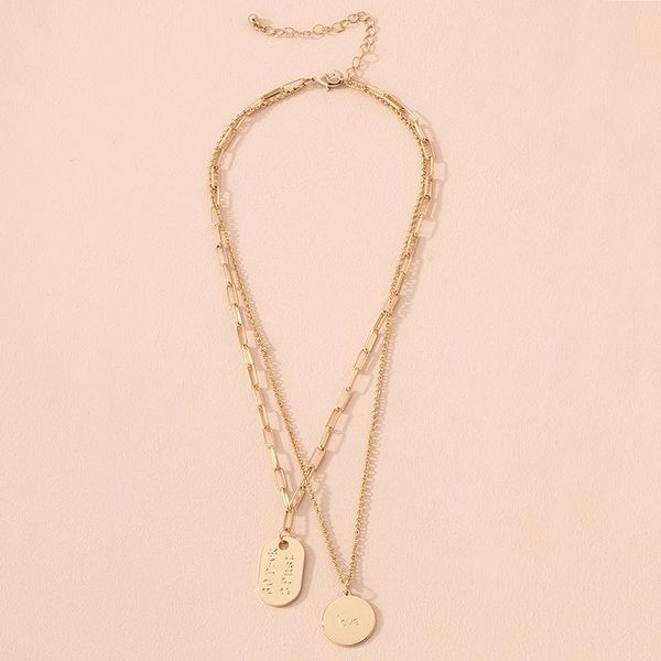 chokers ins 2021 gold chain double layers plate love letters geo minimalism pendant choker necklaces trendy korean fashion party jewelry, Golden;silver
chokers ins 2021 gold chain double layers plate love letters geo minimalism pendant choker necklaces trendy korean fashion party jewelry, Golden;silver