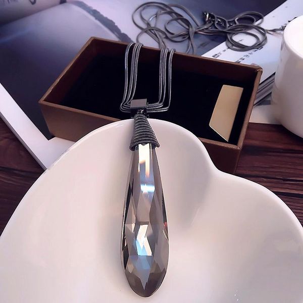 vintage glass crystal pendant necklace charm long chain sweater necklaces for women gifts nov99, Silver
vintage glass crystal pendant necklace charm long chain sweater necklaces for women gifts nov99, Silver
