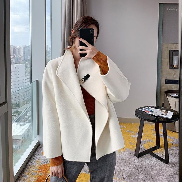 profile type double coat female leather buckle the new 2020 autumn winter cloth coat brief paragraph wool cloak1, Black
profile type double coat female leather buckle the new 2020 autumn winter cloth coat brief paragraph wool cloak1, Black