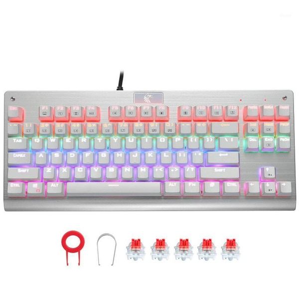z-77 87 key mechanical keyboard led multicolor backlit metal outemu switch for professional games and typists (black, white)1
z-77 87 key mechanical keyboard led multicolor backlit metal outemu switch for professional games and typists (black, white)1
