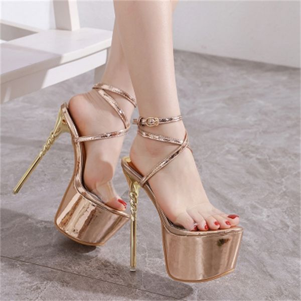 women's high heels five in sandals transparent ladies'wedding shoes, Black 
women's high heels five in sandals transparent ladies'wedding shoes, Black