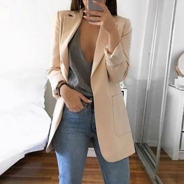 nibesser 2019 spring fashion blazer jacket women suit european work ol blazer long sleeve mujer blazer outerwear new t200319, White;black
nibesser 2019 spring fashion blazer jacket women suit european work ol blazer long sleeve mujer blazer outerwear new t200319, White;black