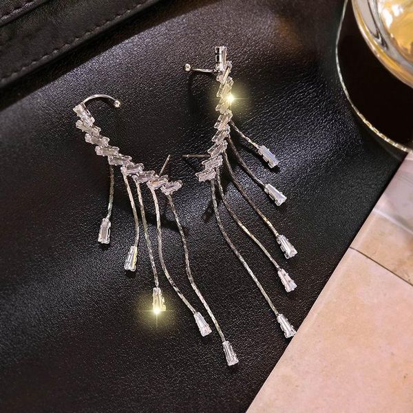dangle & chandelier fashion zircon tassel ear cuff earrings for women design korean pendientes party jewelry wholesale, Silver
dangle & chandelier fashion zircon tassel ear cuff earrings for women design korean pendientes party jewelry wholesale, Silver