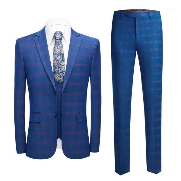 fashion blue plaid suit for men groom wedding suits slim blazers tuxedos business casual 3 pieces suit male1, White;black
fashion blue plaid suit for men groom wedding suits slim blazers tuxedos business casual 3 pieces suit male1, White;black