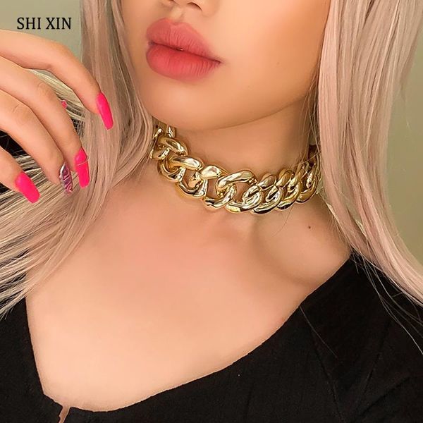 chokers shixin chunky choker necklace for women thick chain statement necklaces on neck hip hop egirl collar ccb material jewelry, Golden;silver
chokers shixin chunky choker necklace for women thick chain statement necklaces on neck hip hop egirl collar ccb material jewelry, Golden;silver