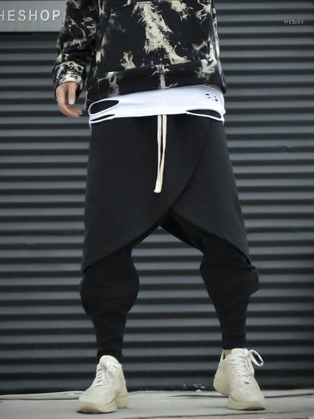 new men's fashion retro personality fake two harem pants men's autumn large size loose casual skirt pants1, Black
new men's fashion retro personality fake two harem pants men's autumn large size loose casual skirt pants1, Black
