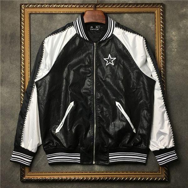 black patchwork embrodiery star new men's pu jacket baseball coat tie business casual false leather pp | 4191p3560 cdlz
black patchwork embrodiery star new men's pu jacket baseball coat tie business casual false leather pp | 4191p3560 cdlz