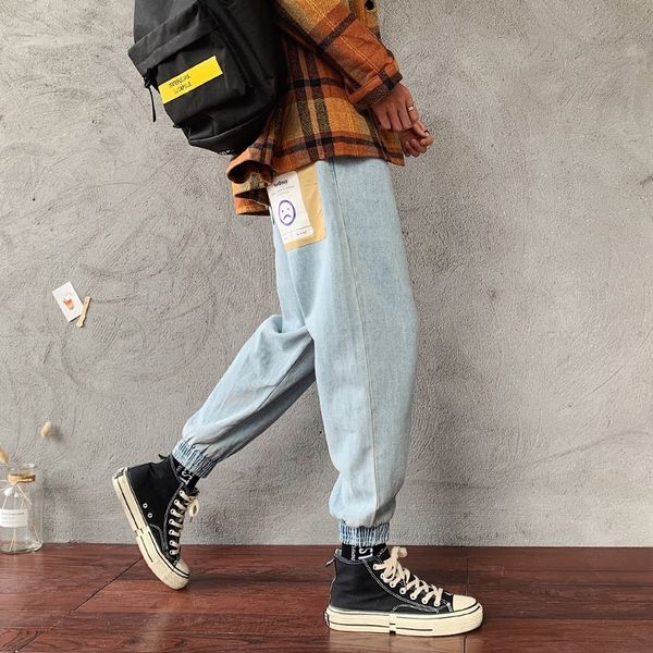 autumn men's haren pants tide stretch slim fit cargo pocket wash jeans trousers black/blue male work casual pants big size -4xl 201111
autumn men's haren pants tide stretch slim fit cargo pocket wash jeans trousers black/blue male work casual pants big size -4xl 201111
