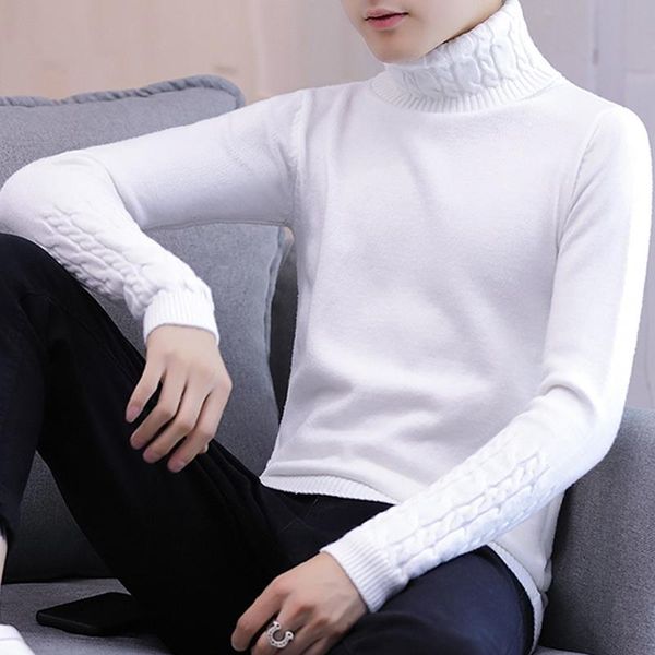 men's sweaters autumn solid colors jumper men turtleneck sweater dress winter high elasticity slim pullover knitwear clothing, White;black
men's sweaters autumn solid colors jumper men turtleneck sweater dress winter high elasticity slim pullover knitwear clothing, White;black