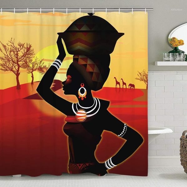african shower curtain dusk big tree african girl giraffe elephant shower curtain home decor fabric bathroom &12 hook1
african shower curtain dusk big tree african girl giraffe elephant shower curtain home decor fabric bathroom &12 hook1
