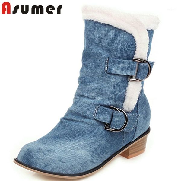 boots asumer 2021 big size 34-48 winter shoes women snow denim buckle thick heel comfortable casual ankle woman 1, Black
boots asumer 2021 big size 34-48 winter shoes women snow denim buckle thick heel comfortable casual ankle woman 1, Black