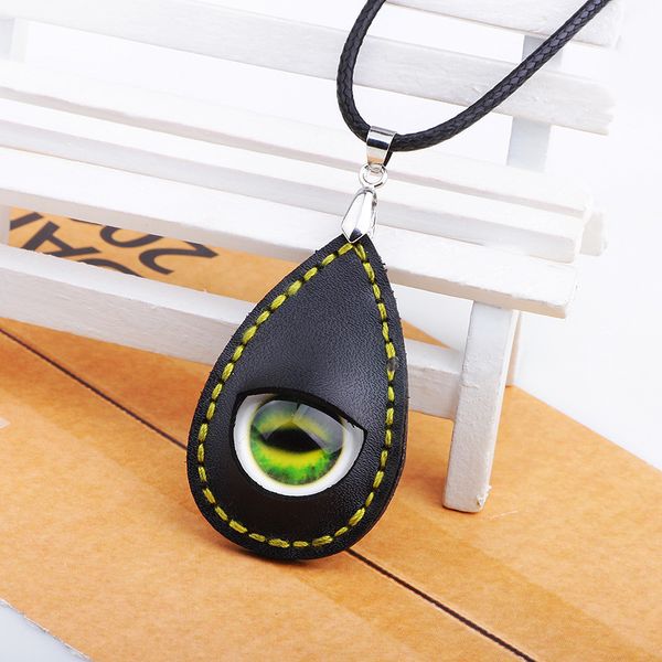 mediterranean style necklace angel's tears fashion opal eye pendant for friends personalized leather chain, Silver
mediterranean style necklace angel's tears fashion opal eye pendant for friends personalized leather chain, Silver