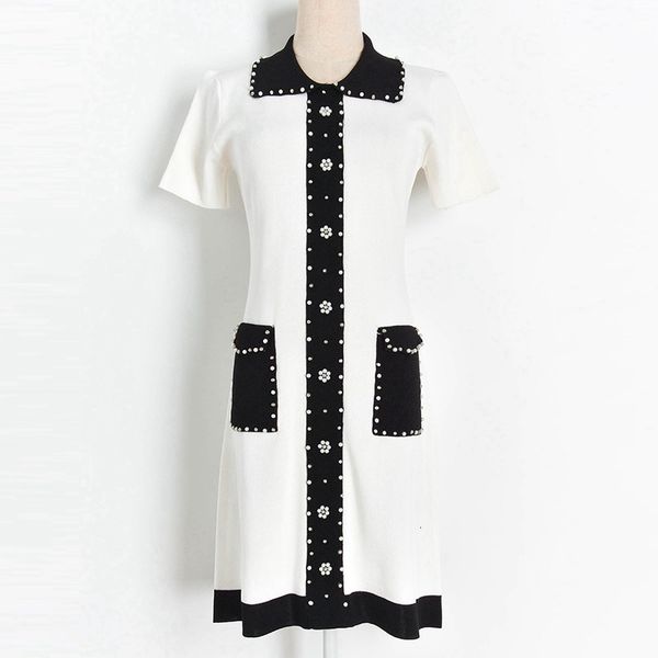 new elegant office lady luxury riveting beads collar girl buttons chic double pockets dressed in mesh party dress srxq, Black;gray
new elegant office lady luxury riveting beads collar girl buttons chic double pockets dressed in mesh party dress srxq, Black;gray