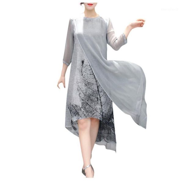casual dresses dress women's print color three quarter sleeve o-neck long unregular silk for the club 20211, Black;gray
casual dresses dress women's print color three quarter sleeve o-neck long unregular silk for the club 20211, Black;gray