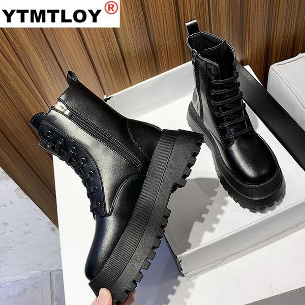 motorcycle handsome boots wild boots female england thick high heels women's zip cross-tied ankle winter platform, Black
motorcycle handsome boots wild boots female england thick high heels women's zip cross-tied ankle winter platform, Black