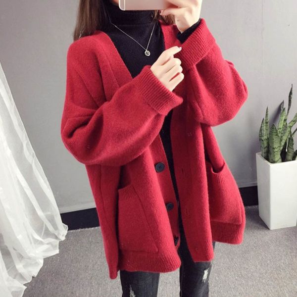 outono inverno 2020 moda solta casual malha cardigans manga longa blusas elegantes casaco grosso boto slido jaqueta feminina zwrr, White;black
outono inverno 2020 moda solta casual malha cardigans manga longa blusas elegantes casaco grosso boto slido jaqueta feminina zwrr, White;black