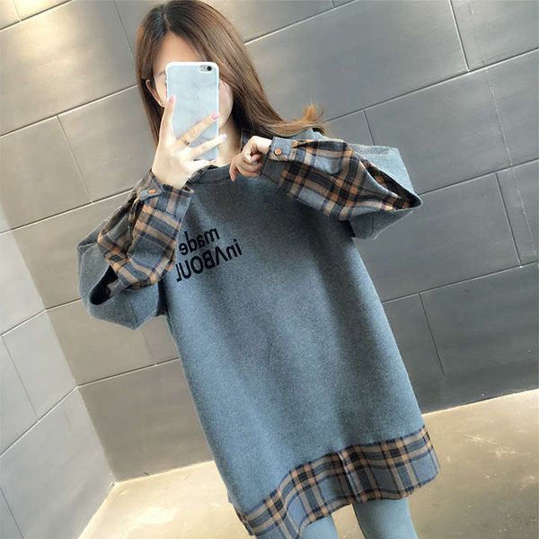 um length sweater women's loose korean version 2020 new autumn winter thickened foreign style fashion coat fake two, Black
um length sweater women's loose korean version 2020 new autumn winter thickened foreign style fashion coat fake two, Black