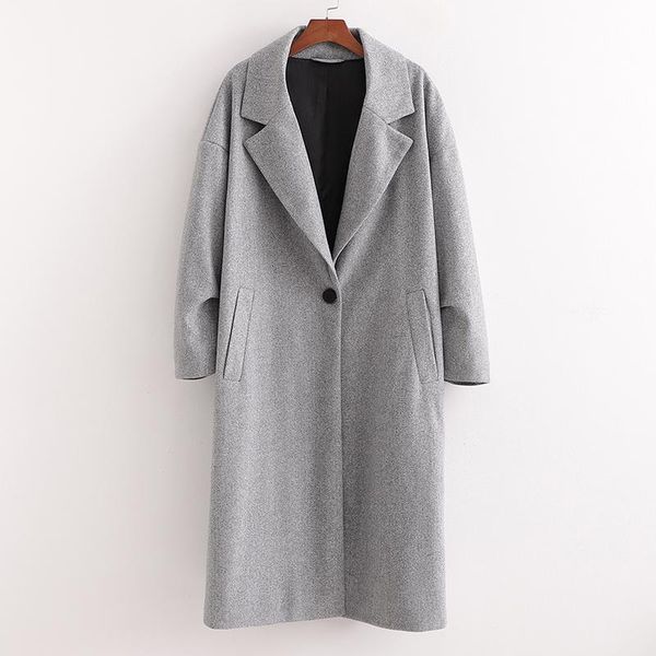 women's wool & blends elina fashion solid single button coats women elegant long sleeve jackets turn down collar ladies, Black
women's wool & blends elina fashion solid single button coats women elegant long sleeve jackets turn down collar ladies, Black