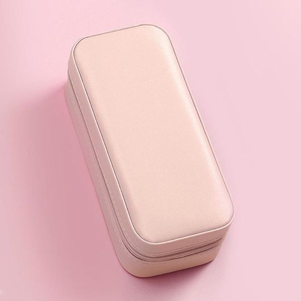 case jewelry box home small travel portable zipper solid rings bracelet display storage organizer compartment earring necklace, Pink;blue
case jewelry box home small travel portable zipper solid rings bracelet display storage organizer compartment earring necklace, Pink;blue
