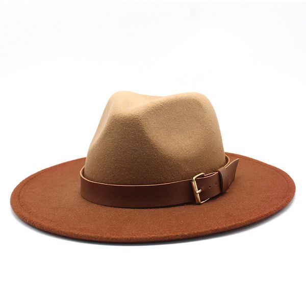 womens fedora hat wool khaki jazz hats female national casual large brim vintage autumn classic felt hat and cap 2020 c0123, Blue;gray
womens fedora hat wool khaki jazz hats female national casual large brim vintage autumn classic felt hat and cap 2020 c0123, Blue;gray