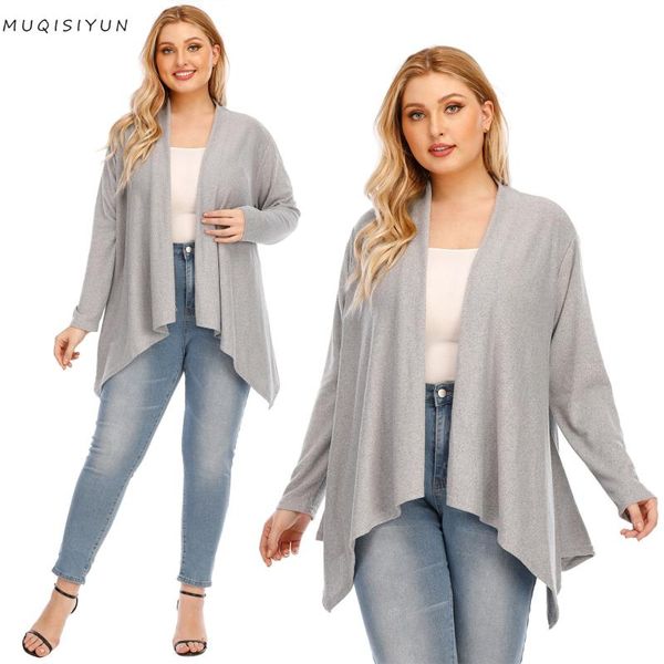 light grey casual versatile womens coat 2021 spring fashion irregular simplicity loose v-neck long sleeve cardigan woman coat, Black;brown
light grey casual versatile womens coat 2021 spring fashion irregular simplicity loose v-neck long sleeve cardigan woman coat, Black;brown