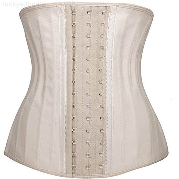 25 steel boned waist trainer corset latex cincher workout shapewear 3 rows hooks body shaper slimming underwear y200706, Black;white
25 steel boned waist trainer corset latex cincher workout shapewear 3 rows hooks body shaper slimming underwear y200706, Black;white