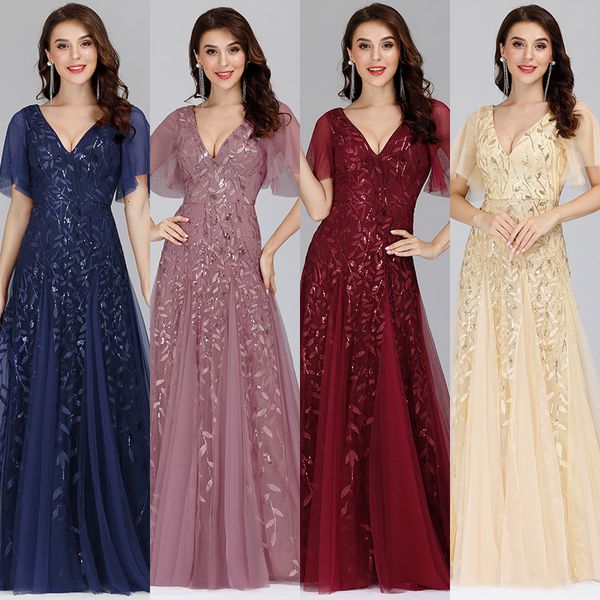 dusty pink evening dresses ever pretty a-line double v-neck ruffles sleeve sequined elegant party gowns abendkleider lj201118, White;black
dusty pink evening dresses ever pretty a-line double v-neck ruffles sleeve sequined elegant party gowns abendkleider lj201118, White;black