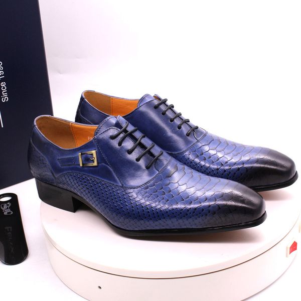 size 47 italian dressed in genuine leather of oxfords blue buckles formal office wedding party shoes for men, Black
size 47 italian dressed in genuine leather of oxfords blue buckles formal office wedding party shoes for men, Black