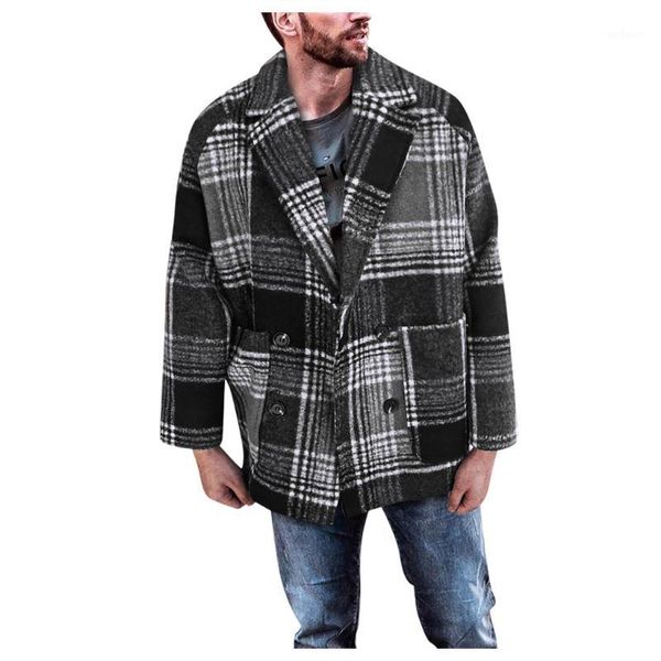 autumn and winter male coat woolen lattice coat loose thick windbreaker jacket autumn men's cardigan 1, Black
autumn and winter male coat woolen lattice coat loose thick windbreaker jacket autumn men's cardigan 1, Black