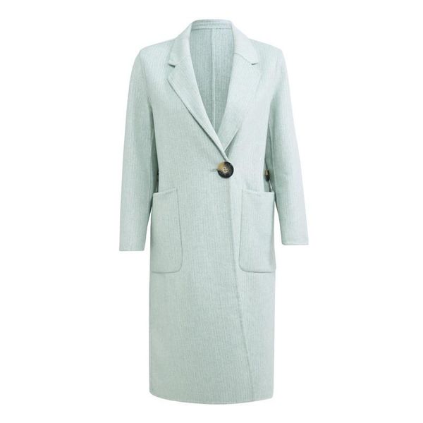 women's wool & blends pure color one button double faced woolen coat for fall winter 2021 product long fashionable female c190, Black
women's wool & blends pure color one button double faced woolen coat for fall winter 2021 product long fashionable female c190, Black