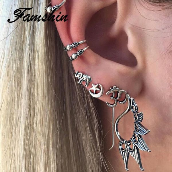 stud 7 pcs/set bohemian punk elephant earrings fashion jewelry ancient silver color small moon set bijoux, Golden;silver
stud 7 pcs/set bohemian punk elephant earrings fashion jewelry ancient silver color small moon set bijoux, Golden;silver