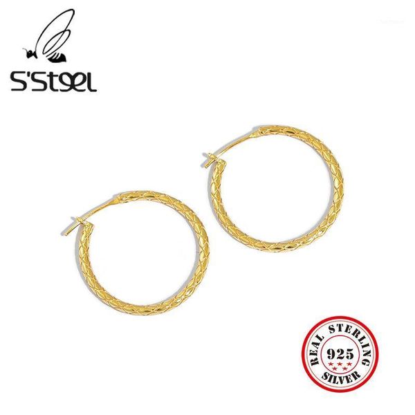s'steel korean hoop earring 925 sterling silver hoops earrings for women gold minimalist geometric circle earings fine jewelry1, Golden;silver
s'steel korean hoop earring 925 sterling silver hoops earrings for women gold minimalist geometric circle earings fine jewelry1, Golden;silver
