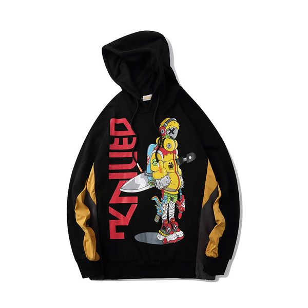 cartoon style printed hiphop male and female skateboard streetwear matching bf lazy loose with hoodie, Black
cartoon style printed hiphop male and female skateboard streetwear matching bf lazy loose with hoodie, Black